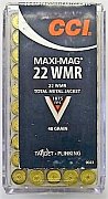 Náboj CCI .22 WMR Maxi-Mag FMJ 40GR 50 ks