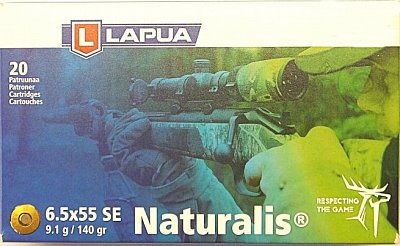 Náboj Lapua 6,5x55 SE 9,1g Naturalis 20 ks