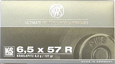Náboj RWS 6,5x57R KS 8,2g 20 ks