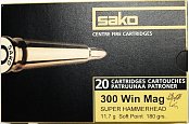 Náboj SAKO 300 Win. Mag. Superhammerhead 11,7g SP 20 ks