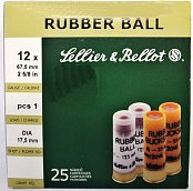 Náboj S&B 12x67,5 Rubber Ball 1x17,5mm  25 ks