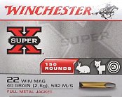 Náboj Winchester .22WMR FMJ 40gr 150ks