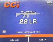 Náboj cci .22lr ar tactical cprn 40gr 300ks