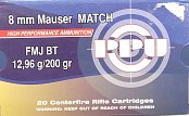 Náboj PRVI PARTIZAN 8mm Mauser Match FMJ 20 ks