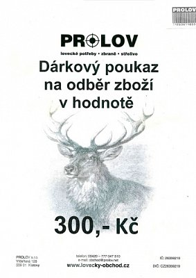 Dárkový poukaz v hodnotě 300,-