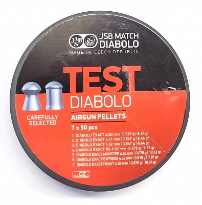 Diabolo JSB TEST Exact 4,5mm 7x50ks