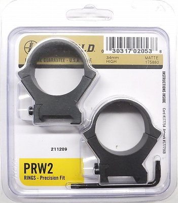 Kroužky Leupold PRW2 weaver/Picatinny 34mm vysoké matné