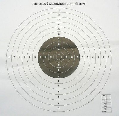 Mezinárodní pistolový terč 50/20