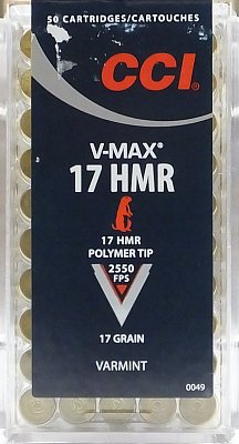 Náboj CCI 17 HMR Varmint V-MAX 17GR 50ks