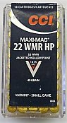 Náboj CCI .22 WMR HP Maxi-mag 50 ks