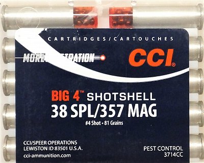 Náboj CCI 38 Special/357 Mag Shotshell brokový 10ks