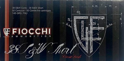 Náboj FIOCCHI 38SW Short FMJ 9,4g 50ks