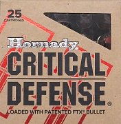 Náboj Hornady 38 Special Critical Defense FTX CD 110gr. 25ks