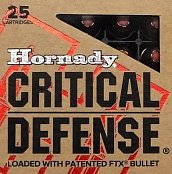 Náboj Hornady r. 45ACP Critical Defense FTX CD 185gr. 20ks