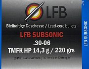 Náboj LFB 30-06 Spr. TMFK HP Subsonic 14,3g 10ks