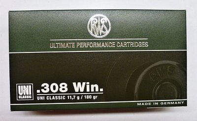 Náboj RWS .308 Win UNI Classic 11,7g 20 ks