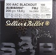 Náboj S&B 300 AAC BLACKOUT Subsonic FMJ 13g 100ks