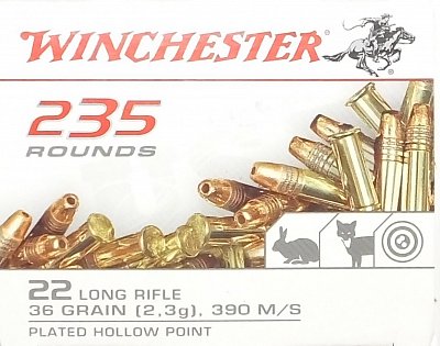 Náboj Winchester .22LR HP 2,3g 390m/s 235ks