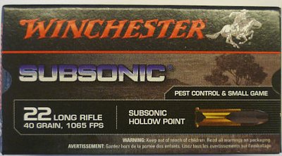 Náboj Winchester .22LR Subsonic HP 50 ks