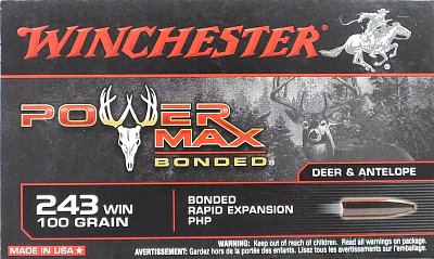 Náboj Winchester 243 Win. Power Max. Bonded 100gr. 20ks