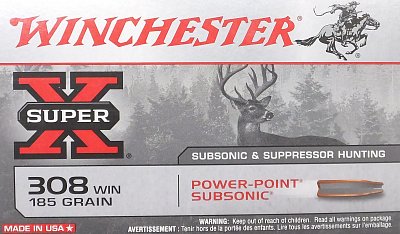 Náboj Winchester .308Win. Power Point Subsonic 185gr. 20ks