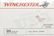 Náboj Winchester 38 Special FMJ 130gr 100ks