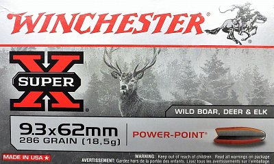 Náboj Winchester 9,3x62 Power Point 18,5g 20ks