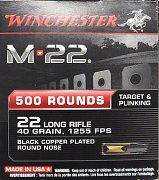 Náboj Winchester r. 22LR M22 40gr. 500ks
