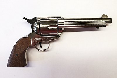 Plynový revolver BRUNI Single Action 6RD 380 nikl (PEACEMAKER)