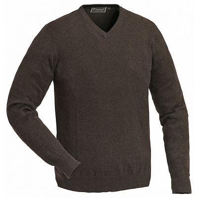 Svetr PINEWOOD Finnveden V-neck 5048 hnědý vel. M