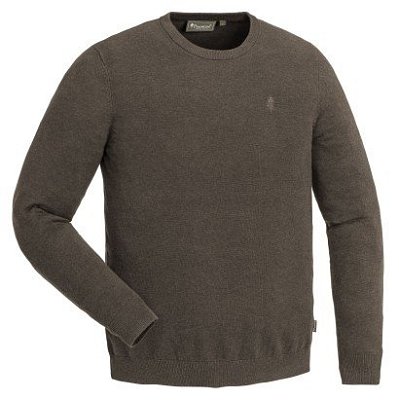 Svetr PINEWOOD Värnamo Crewneck 5049-207 hnědý vel.  3XL