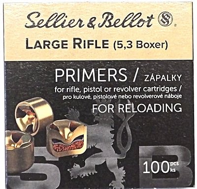 Zápalky S&B 5,3 LR Boxer 100 ks