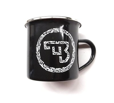 Hrnek plechový černý CZ logo