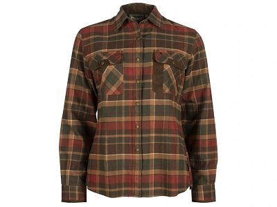 Košile PINEWOOD Prestwick Exclusive dámská D.Green/Terracotta 3428-767 vel. XXL