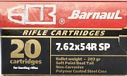 Náboj Barnaul 7,62x54R 13,2g SP 20 ks