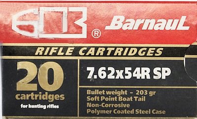 Náboj Barnaul 7,62x54R 13,2g SP 20 ks