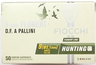 Náboj FIOCCHI 9mm Flobert brokový 2,1mm 50 ks