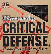 Náboj Hornady 9mm Brow. CRITICAL DEFENSE FTX CD 90gr. 25ks