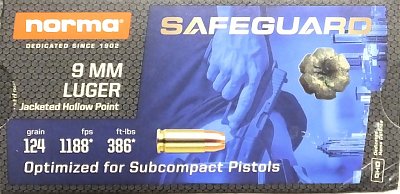 Náboj NORMA 9mm Luger HP 8g 50ks