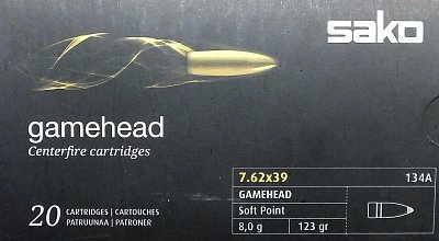Náboj SAKO 7,62x39 Gamehead 8g 20 ks