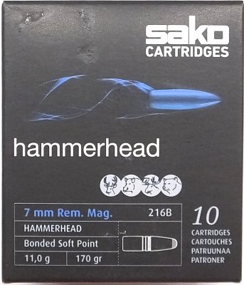 Náboj SAKO 7mm Rem. Mag. SP Hammerhead 11g 10 ks