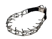 Obojek B&F ostnáč s kovovou přezkou 3mm x 60 cm stříbrný
