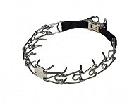 Obojek B&F ostnáč s kovovou přezkou protihrot 3,2mm x 60 cm stříbrný