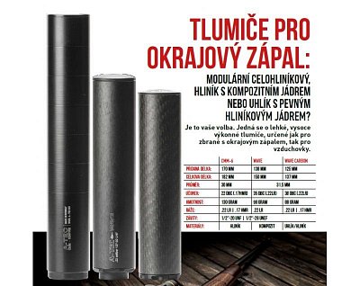 Tlumič A-TEC model Wave Carbon r. 22LR M9x0,75mm
