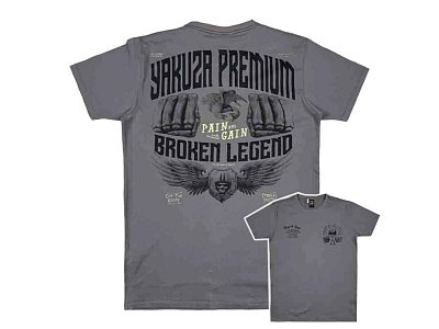 Triko YAKUZA PREMIUM 3906 Broken Legend Lilla Mat vel.  L