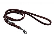 Vodítko B&F přepínací z maštěné kůže ZUBR 14mm x 240 cm hnědé