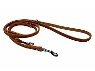 Vodítko B&F přepínací z maštěné kůže ZUBR 14mm x 240 cm koňak